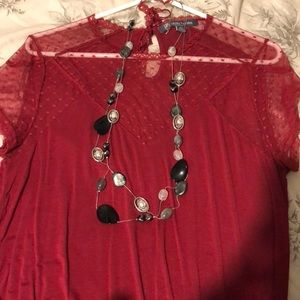 Layered black necklace